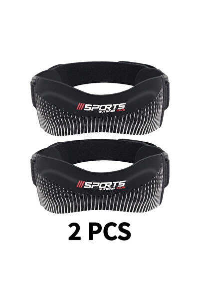 Choice واقي ركبة أسود مكون من قطعتين، حزام ركبة قابل للتعديل، واقي وتر الرضفة...