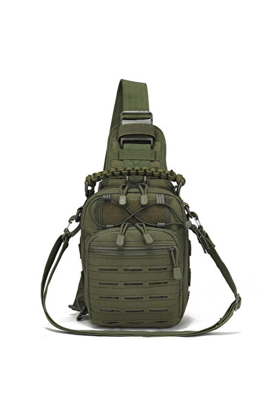 Choice حقيبة ركوب دراجات خارجية محمولة بتصميم تمويهي، بلون أخضر عسكري، مزودة ...