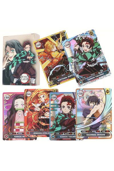 Choice 50Pcs 50PCS Demon Slayer Cards English Version SSR Card Ultra Rare Car...