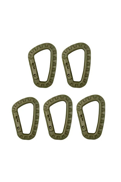 Choice 5 قطع من حلقات التسلق التكتيكية الخضراء (1/2/3/4/5 قطع) - مشبك بلاستيك...