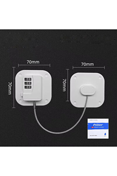 Choice قفل أمان للأطفال مربع أبيض اللون، قطعة واحدة، قفل باب الثلاجة أو الخزا...