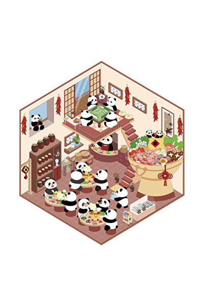 Choice4 ملصقات ديكور كرتونية لنزل هوت بوت، مصنوعة من مادة PET، مجسمات مصغرة ل...