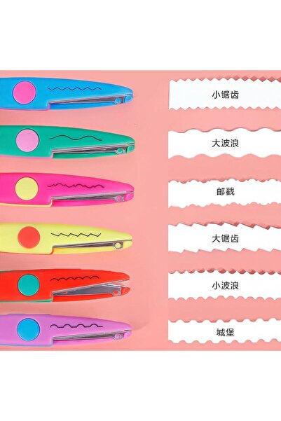 Choice6 6PCS Student DIY Color Album Decorative Lace Scissors Comfortable Han...