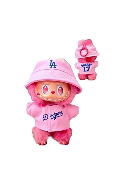 Miniso ملابس دمى No Dolls-114-وردي 15-17 سم لدمية Labubu، طقم رياضي بيسبول LA...