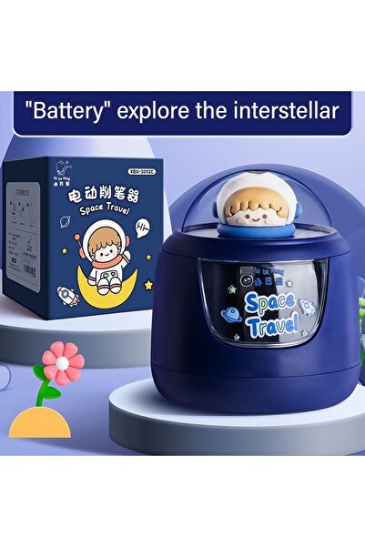 Choice Blue 1 Piece Cute Cartoon Electric Pencil Sharpener, Batteries Not Inc...