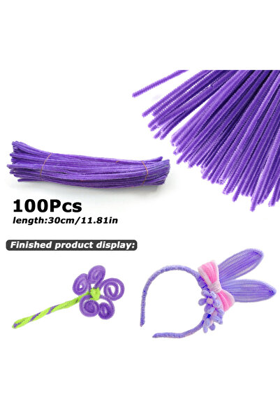 Choice 30 سم × 0.6 سم، 3 ألوان، سلك شينيل ملتوي، سلك حديدي، 100 قطعة، 30 سم، ...