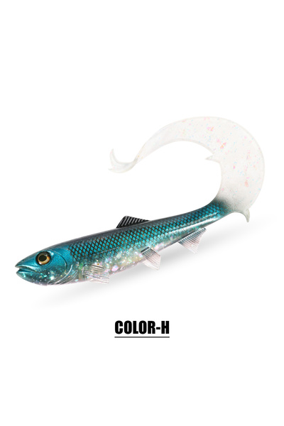 Choice طعم صيد ناعم ذو ذيل متموج طويل من نوع "Firebomb" بطول 22 سم، مناسب لصي...