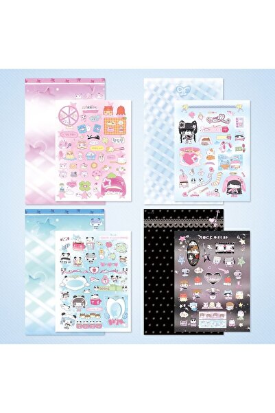 Choice3 جميع القطع الأربع من سلسلة ملصقات بوب الكورية 1، بدائل كرتونية لطيفة ...