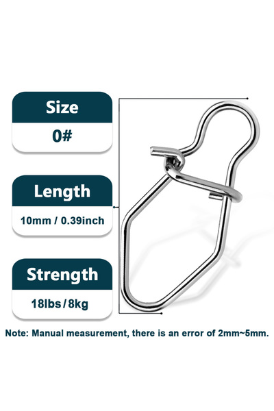 Choice مقاس 0، 9 كيلومترات، 50 قطعة، مشابك صيد سريعة من الفولاذ المقاوم للصدأ...