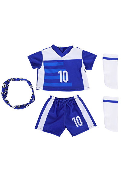 Choice فستان أزرق لدمية أمريكية مقاس 18 بوصة، معطف وردي، طقم ملابس لدمية حديث...