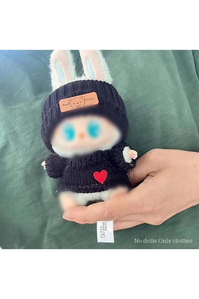 Choice Black 17cm Toy Doll Clothes for Labubu Accessories Luxury Backpack New...