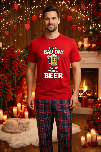 MVRDAR Set pijamale barbati bumbac Colectia Valentine's Day, Dragobete