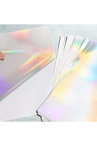 Choice مجموعة ملصقات فينيل شفافة ذاتية اللصق، 20 ورقة، مقاس A4، هولوغرافية، ل...