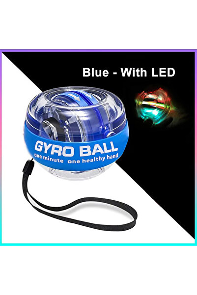Choice Blue-With LED Power Gyro Ball Wrist And Forearm Strengthener Exercise ...