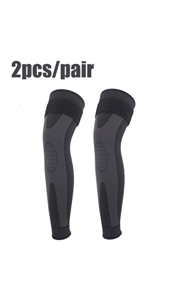 Choice Black-2pcs 1/2 Pcs Compression Knee Pads Support Lengthen Stripe Sport...