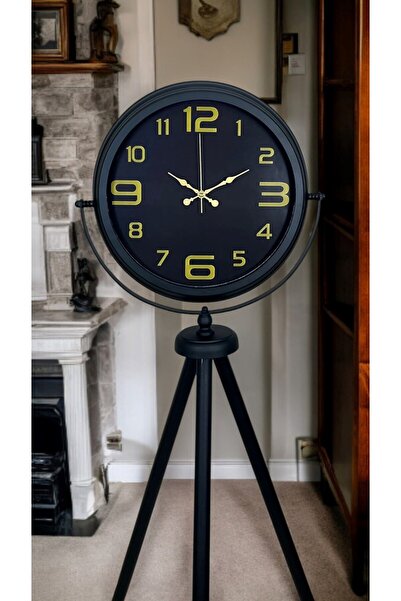 Leyaton Black Tripod Stand Clock with Gold Numbers Lwlhm-Rsyt34