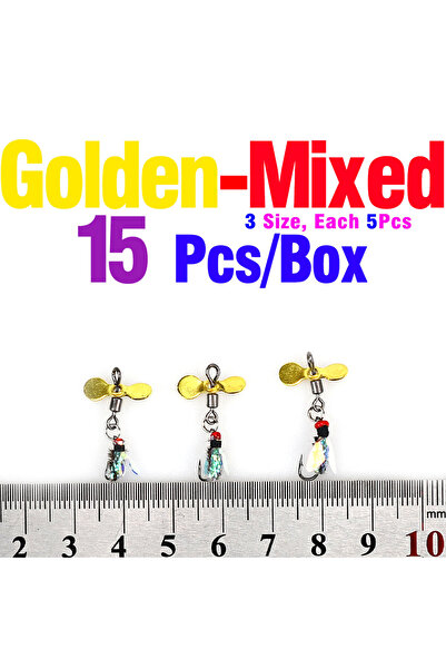 Choice طُعم صناعي ذهبي مختلط من توبرانك، 15 قطعة/علبة، أجنحة نحل، طُعم حشرات ...