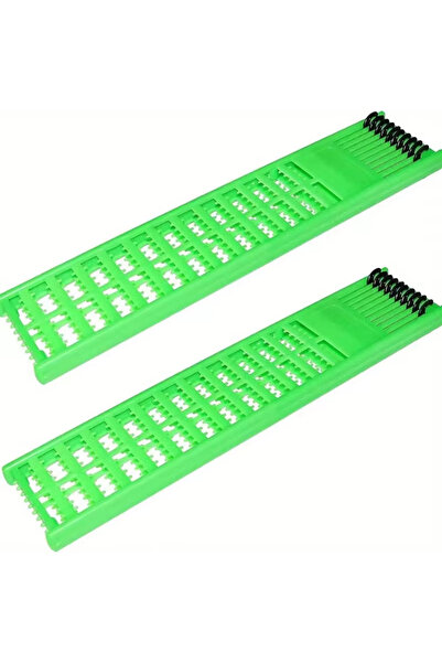 Choice منظم خطافات صيد أخضر مكون من قطعتين - صينية محمولة لحمل الخيوط والتركي...