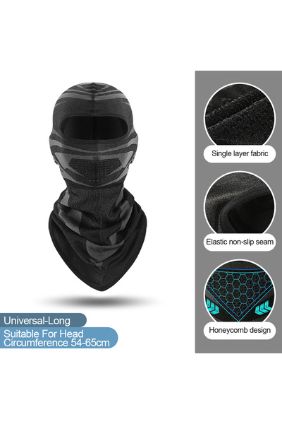 Choice3 DTJ03 Black GTUBIKE Thermal Motorcycle Riding Face Mask Balaclava Hea...