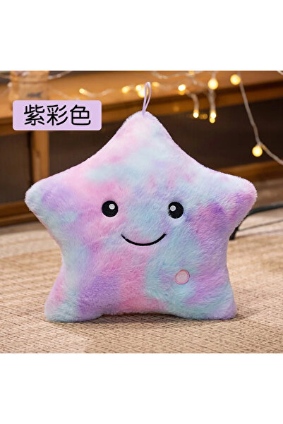 Choice دمية نجمة إلكترونية كبيرة الحجم (40 × 35 سم) محشوة، ناعمة، وسادة على ش...