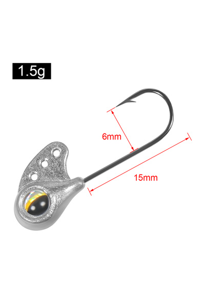 Choice رأس صنارة صيد متعددة الاستخدامات من خشب الورد بوزن 1.5 غرام، مزودة بخط...