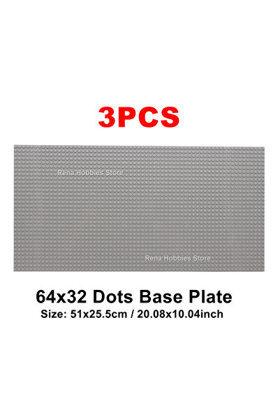 Choice 3 قطع رمادية، 3 قطع، 32 × 64 نقطة، قاعدة بناء صغيرة يمكنك تجميعها بنفس...