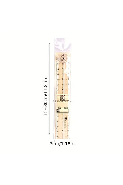 Choice 1PC 1pc Acrylic Folding Ruler - Ideal for School & Office Needs!