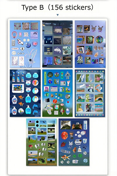 Choice1 8sheets-B 8/16sheets y2k Gen Z Electronic Memories Style Retro Dreamc...