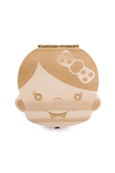 Choice C90-Girl-English HOMFISH Wooden Baby Tooth Storage Box Kids Teeth Wood...