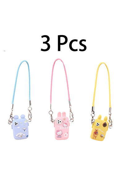 Choice 3 قطع من إكسسوارات لابوبو، إكسسوارات كراي بيبي، حقيبة هاتف بكاميرا بتص...