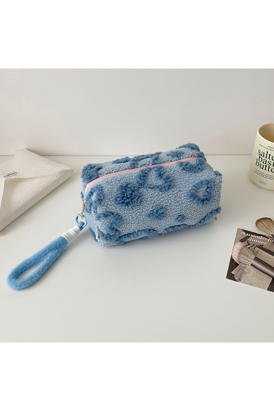 Choice حقيبة تنظيم أدوات مكتبية كبيرة الحجم بتصميم أنيق باللون الأزرق، مزينة ...