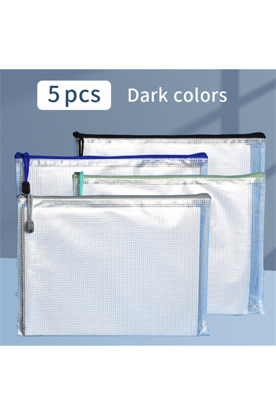 Choice1 5pcs Mixed color 5/10pcs A4 zippered file and storage bag, waterproof...