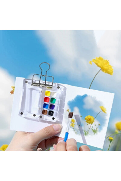Choice SL28 Mini Watercolor Acrylic Paint Acrylic Box Portable Handbook Sketc...