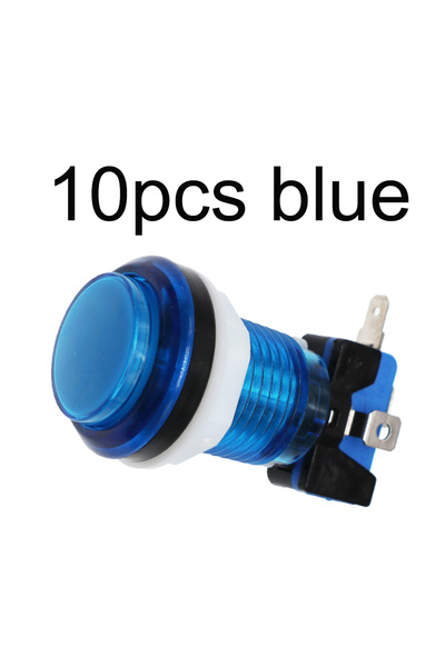 Choice 10pcs blue 10 pcs LED Arcade Game Push Button 5V 12v Led Light Illumin...