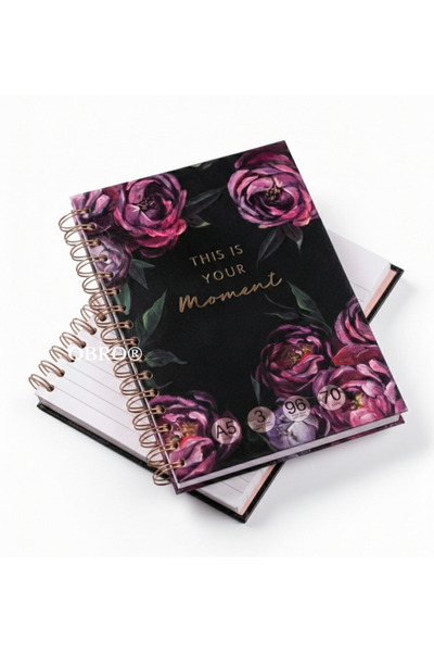 OBRO Elegant A5 Planner – Undated, Lined Pages, Hardcover with Metal Spiral, ...