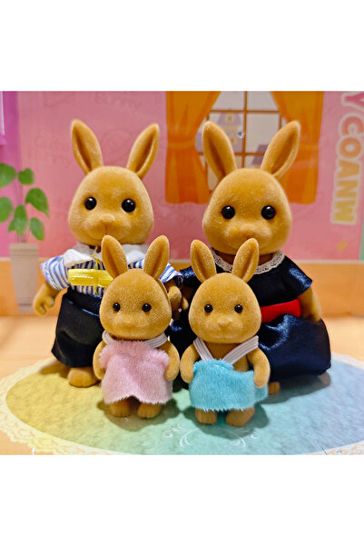 Choice عائلة الأرنب البني، عائلة الغابة، الرنة، الأرنب، الباندا، لعبة أثاث بي...