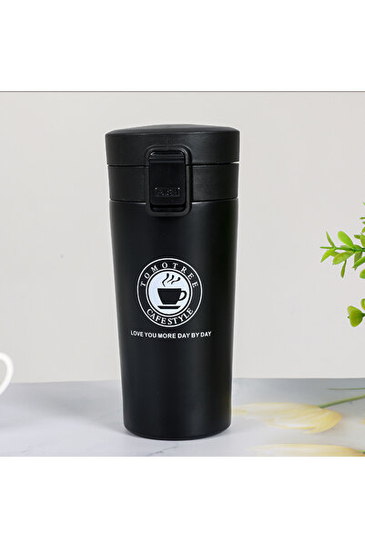 Choice كوب قهوة أسود سعة 380/510 مل، مصنوع من الفولاذ المقاوم للصدأ، حافظ للح...