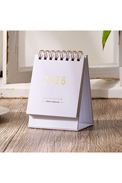 Choice XRL--WHITE 2026 Simple Calendar Small Desk Calendar Creative Coil Cale...