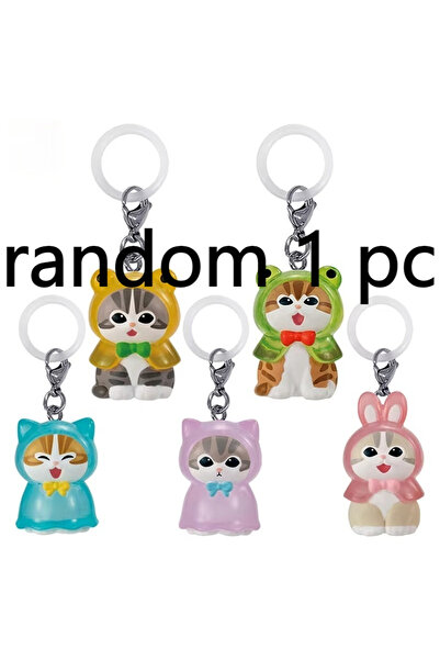 Choice1 مجسم صغير عشوائي من سلسلة Mofusand Shark Cat Raincoat Design، إصدار خ...