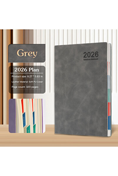 Choice A5 gary 2026 A5 – 365-Day Daily & Weekly Schedule Notebook, Portable C...