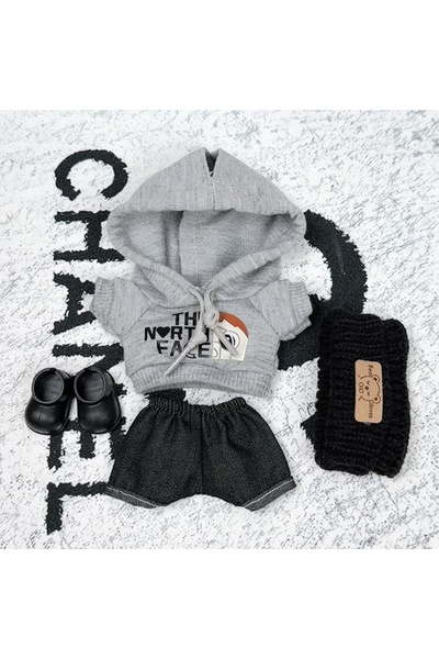 Choice طقم ملابس دمية لابوبو القطيفة مكون من 4 قطع (15-17 سم) - طقم ملابس عصر...