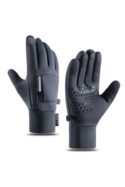 Choice L Grey Men's Women's Winter Warm Gloves Windproof Touchscreen Gloves O...