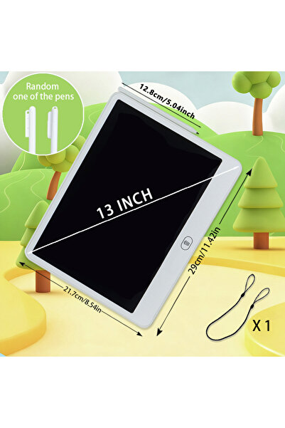 Choice 13 inch white 11/13/16 Inch Kids Chalkboard LCD Writing Board Tablet D...
