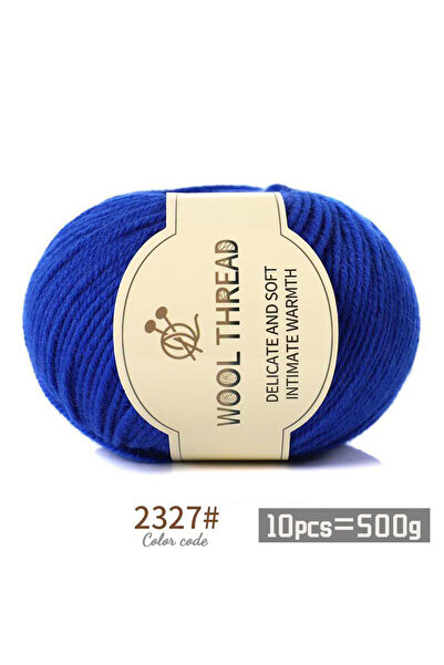 Choice 2327 أزرق داكن 500 غرام 290 خيوط صوف ألبكة ممشط متوسطة الخشونة، دافئة ...