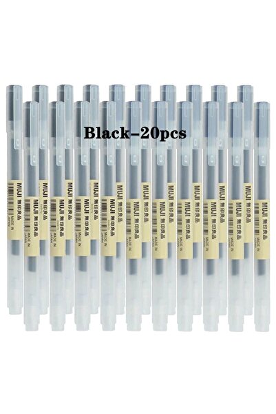 Choice 0.38mm Black-20pcs 10-30Pcs/Set 0.38/0.5mm Gel pen Black/Blue Ink MUJI...