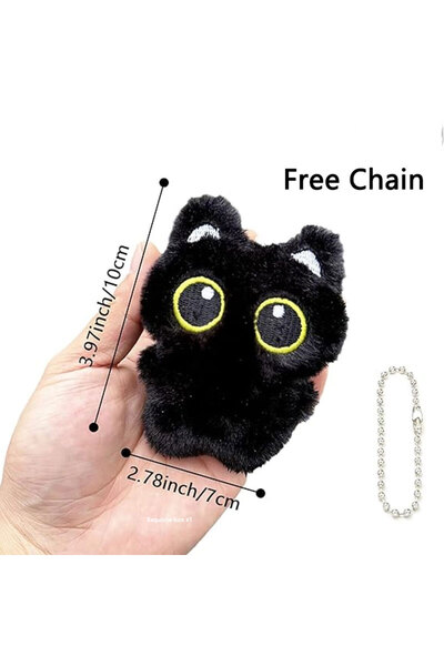 Choice قطة سوداء، قطعة واحدة، لعبة قطة سوداء لطيفة، دمية صغيرة، قلادة، 10 سم،...