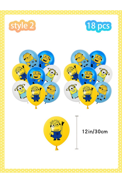 Miniso Other style2 13/15/16/44 PCS Minions birthday Party supplies, holiday ...