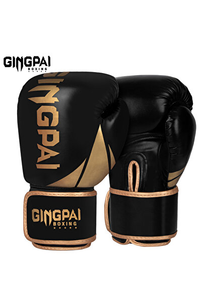 Choice قفازات ملاكمة احترافية للبالغين من نوع مواي تاي، لون أسود وذهبي، وزن 6...