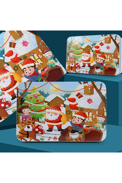 Choice 114 قطعة أحجية خشبية للأطفال مكونة من 100 قطعة، بتصميم حيوانات كرتونية...