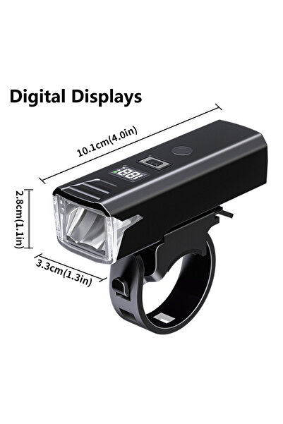Choice شاشة رقمية، مصباح دراجة فائق السطوع، بطارية 2000 مللي أمبير، مصباح أما...